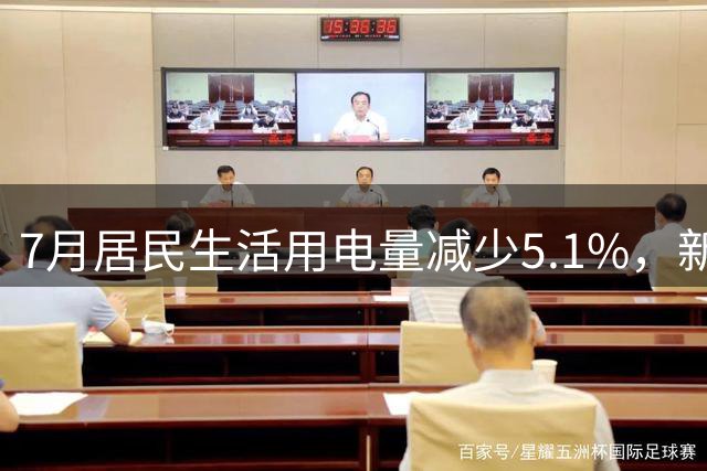 7月居民生活用电量减少5.1%，新能源服务业增速显著